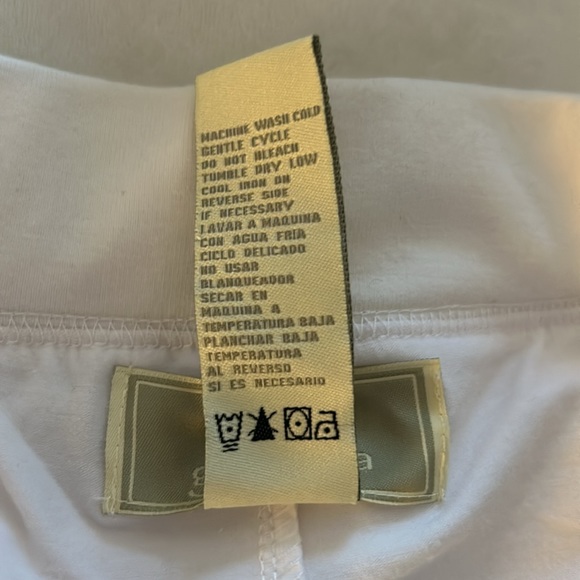 NWT Green Tea sz XL white tennis exercise skirt skort with drawstring waist - Picture 5 of 10